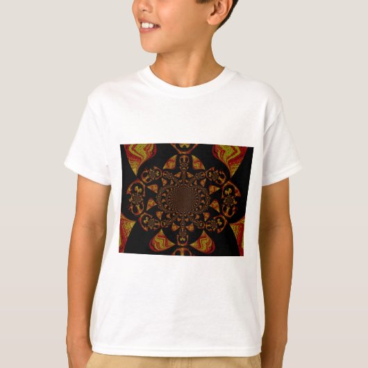 T-shirt Impression d'art Kaleidoscope crâne (Devant)