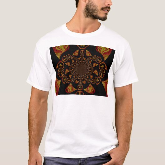 T-shirt Impression d'art Kaleidoscope crâne (Devant)