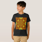 T-shirt Impression d'art Kaleidoscope d'or (Devant entier)