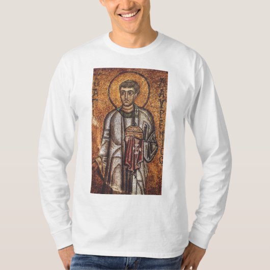 T-shirt Impression d'art mosaïque orthodoxe Saint Laurent (Devant)