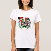 T-shirt Impression d'art profil Abstrait (Devant)