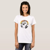 T-shirt Impression de cercle de poing de fierté d'ours (Devant entier)