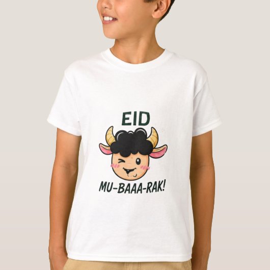 T-shirt Impression de chèvre de l'Aïd cartoon (Devant)