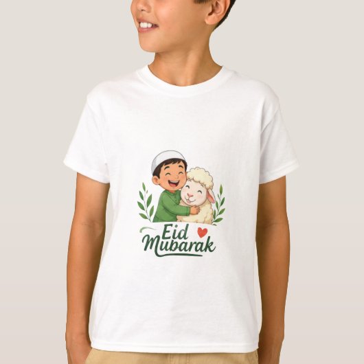 T-shirt Impression de chèvre de l'Aïd cartoon (Devant)