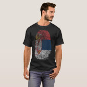 T-shirt Impression de doigt - Serbie (Devant entier)
