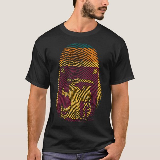 T-shirt Impression de doigts - Sri Lanka (Devant)