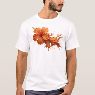 T-shirt Impression de fleur abstraite classique créative