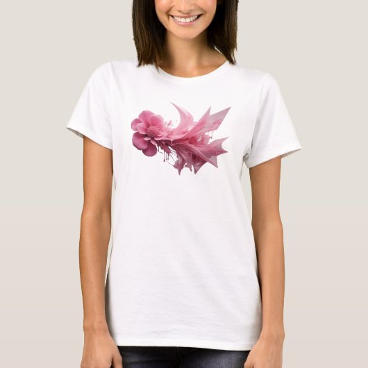 T-shirt Impression de FLEUR ROSE rose clair (Devant)