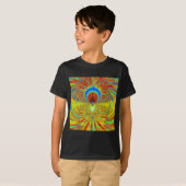 T-shirt Impression de Kaleidoscope coloré (Devant entier)
