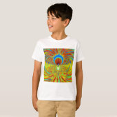 T-shirt Impression de Kaleidoscope coloré (Devant entier)