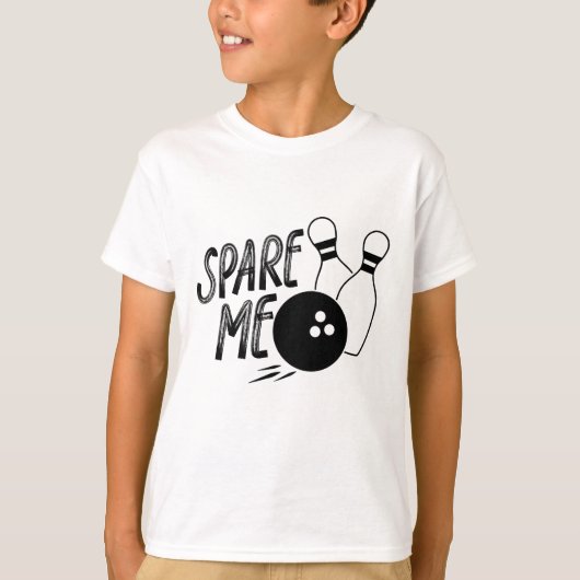 T-shirt Impression de la broche de Bowling Spare Me (Devant)