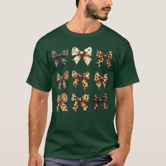 T-shirt Impression de léopard guépard mignonne Coquette Nœ