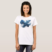 T-shirt Impression de mode ART ABSTRAIT Argent (Devant entier)