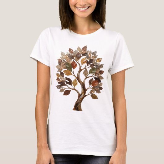 T-shirt Impression de mode ART ABSTRAIT Argent Bold (Devant)
