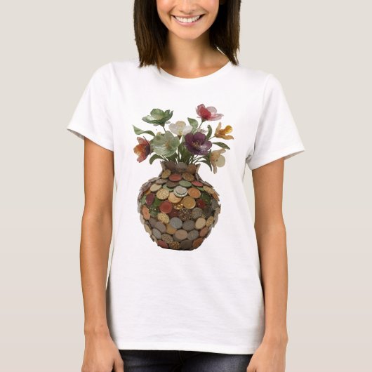 T-shirt Impression de mode ART ABSTRAIT Argent Dynamique (Devant)
