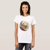 T-shirt Impression de mode ART ABSTRAIT Argent Dynamique (Devant entier)