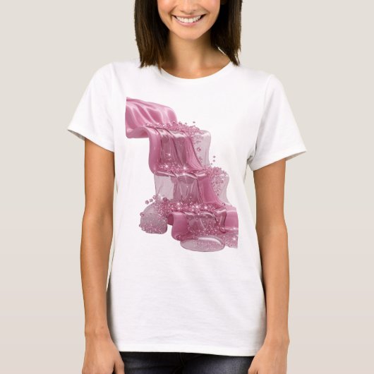 T-shirt Impression de mode ART ABSTRAIT Argent Dynamique (Devant)