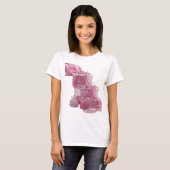 T-shirt Impression de mode ART ABSTRAIT Argent Dynamique (Devant entier)