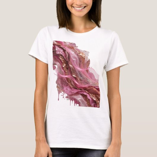 T-shirt Impression de mode ART ABSTRAIT Argent Witty (Devant)