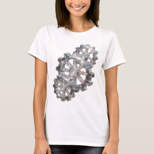 T-shirt Impression de mode ART ABSTRAIT argentée accrocheu (Devant)