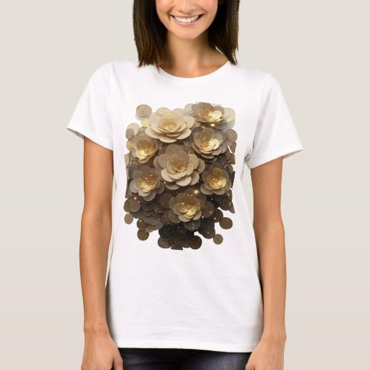 T-shirt Impression de mode ART ABSTRAIT Gris (Devant)