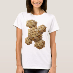 T-shirt Impression de mode ART ABSTRAIT Or Tendance