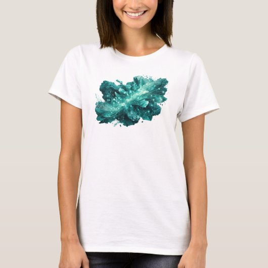 T-shirt Impression de mode ART ABSTRAIT sarcelle fraîche (Devant)