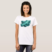 T-shirt Impression de mode ART ABSTRAIT sarcelle fraîche (Devant entier)