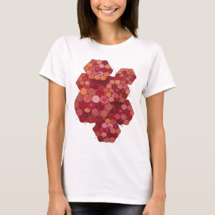 T-shirt Impression de mode d'art abstrait argenté ludique