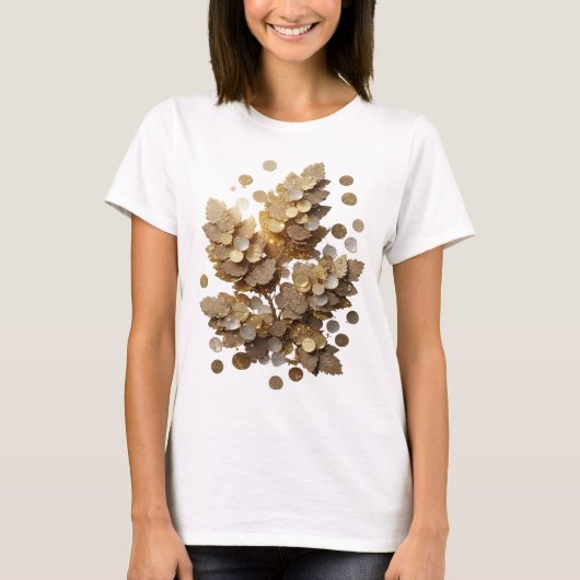 T-shirt Impression de mode d'art abstrait gris tendance (Devant)