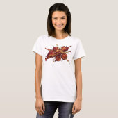T-shirt Impression de mode de pomme abstraite rouge dynami (Devant entier)