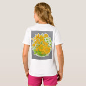 T-shirt impression de motif floral  (Dos entier)