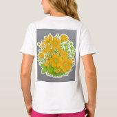 T-shirt impression de motif floral  (Dos)