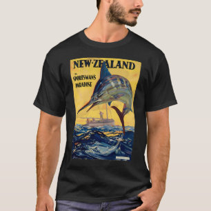 T-shirt Impression de pêche en Nouvelle-Zélande