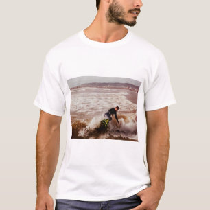 T-shirt Impression de photo de surf d'école vintage de 198