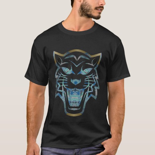 T-shirt Impression de tigre Abstraite (Devant)