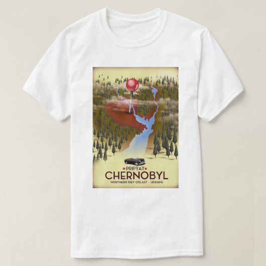 T-shirt Impression de voyage à Tchernobyl, Pripyat, Ukrain (Design devant)