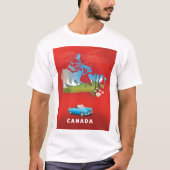 T-shirt Impression de voyage illustrée du Canada. (Devant)