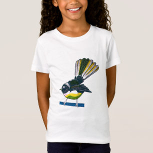 T-Shirt Impression d'oiseau NZ retro fantastique