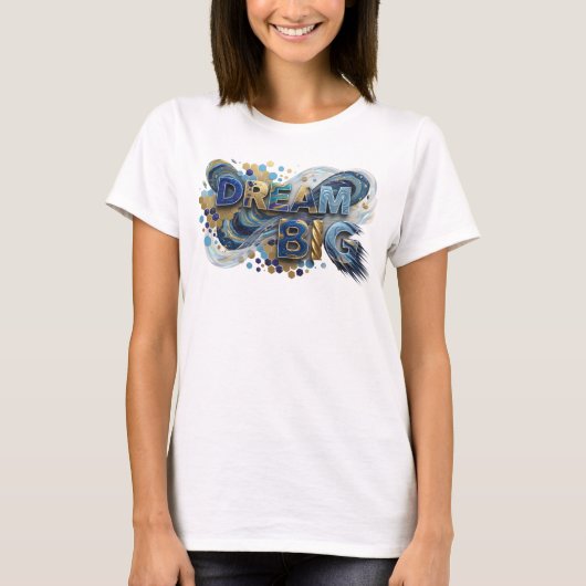 T-shirt Impression DREAM BIG Navy Edgy (Devant)