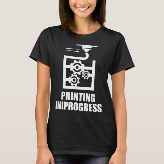 T-shirt Impression en cours Modélisation 3D Prot d'impress (Devant)