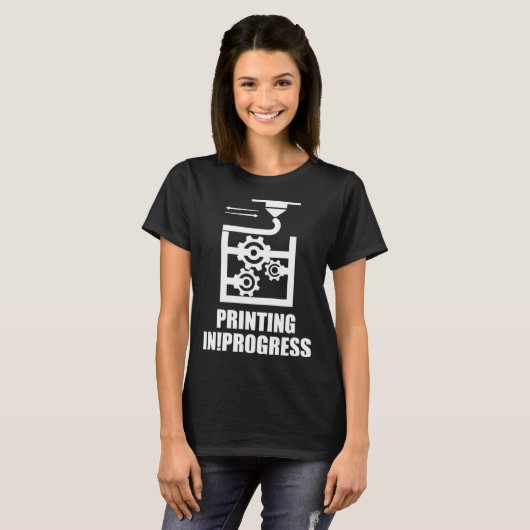 T-shirt Impression en cours Modélisation 3D Prot d'impress (Devant entier)