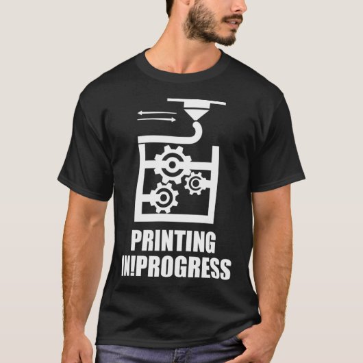T-shirt Impression en cours Modélisation 3D Prot d'impress (Devant)