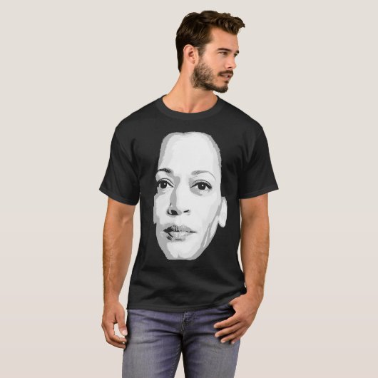 T-shirt Impression faciale Kamala Harris (Devant entier)