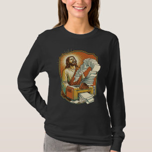 T-shirt Impression feuille Excel Jésus 50 pages blanches H
