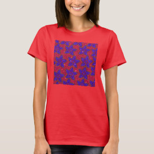 T-shirt Impression florale de parties scintillantes de
