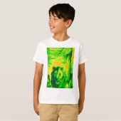 T-shirt Impression Fluorante Lion Art Vision Night (Devant entier)