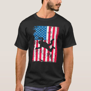 T-shirt Impression graphique de parachutisme de drapeau am
