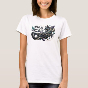 T-shirt Impression I'M A CAT PERSON aux couleurs vives et