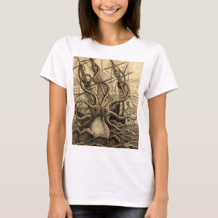 T-shirt Impression Kraken Vintage